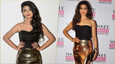 Priya Prakash Varrier's Attempt at Recreating Deepika Padukone’s Black & Gold  Dolce & Gabbana Outfit is Such a Blah, See Pics