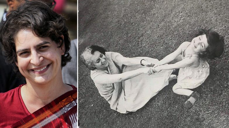 Congress Shares Throwback Pic of Priyanka Gandhi With Former PM Indira Gandhi, a Day After She Enters Active Politics