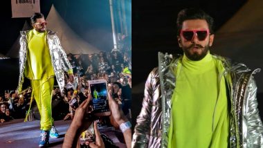 Ranveer Singh's Statement Neon Track Suit At The Gully Boy Music Launch Had The Best Accessory *Hint* It's Flashy!