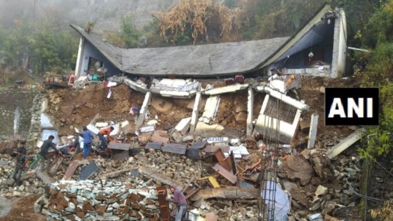 Uttarakhand Rains: Saraswati Shishu Mandir School Building Collapses in Chamoli’s Gopeshwar; ‘Weather Warning Holiday’ in State Averts Tragedy
