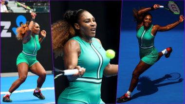 'It's a Serena-tard'! Serena Williams’ Australian Open 2019 Outfit, a Green Lycra Jumpsuit and Fishnet Stockings Get Big Thumbs Up! (See Pics)