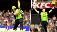 Shane Watson Hits the First Century of BBL 8! Sydney Thunder's Captain Delivers #10YearChallenge With Nostalgic Strokeplay Against Brisbane Heat: Watch Video
