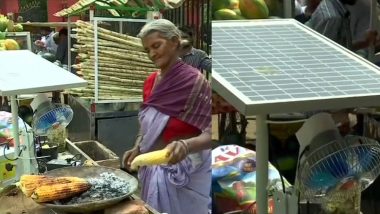 Solar Energy to Roast Corns! 75-Year-Old Bengaluru Woman Finds Replacement For Conventional Stall