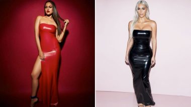 Sonakshi Sinha Takes Inspiration From Kim Kardashian's Latex Dress, But Does She Nail it Better Than The Reality Star?