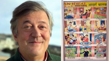 Stephen Fry Shares 'Adarsh Balak' Poster From His Doctor's Room and Indian Twitterati is Pleasantly Surprised! Check Funny Tweets