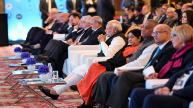 Narendra Modi Holds Talks With Ex-Canadian Prime Minister Stephen Harper on the Sidelines of Raisina Dialogue 2019