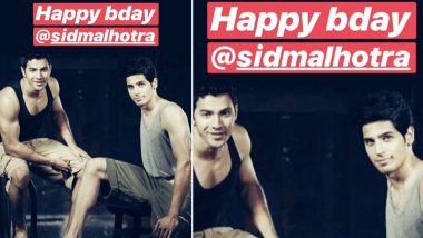 What Fallout? Varun Dhawan Posts a Throwback Picture, Wishing Sidharth Malhotra on His Birthday!