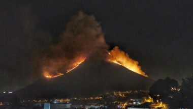Wildfires Rage on Cape Town's Lion's Head Mountain