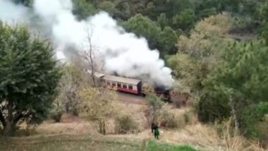 Himalayan Queen Train Catches Fire on Kalka-Shimla Heritage Route in Himachal Pradesh; Watch Video