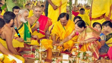 Telangana CM K Chandrasekhar Rao Performs Chandi Yagam for ‘Welfare’ of the People