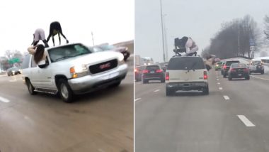Crazy Video of Two Women Twerking on a Moving Vehicle Without License Plates at St. Louis Interstate Goes Viral