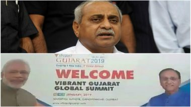 Gujarat Dy CM Nitin Patel Missing from Vibrant Gujarat Global Summit 2019 Posters