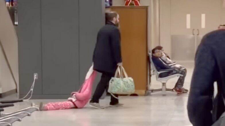 Viral Video of Dad Dragging Daughter through Washington Dulles Airport is ‘Relatable’ Say Parents on the Internet