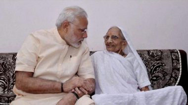 Narendra Modi Meets Mother Hiraba in Raisan Village During Gujarat Tour