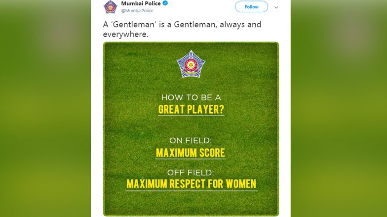 Mumbai Police’s Dig at Hardik Pandya and KL Rahul’s Koffee With Karan Controversy Is Beyond Quirky, Reactions Win Twitter