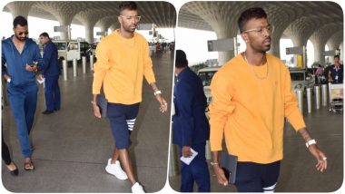 Hardik Pandya Spotted at Mumbai Airport With his Brother Krunal After KWK 6 Controversy (See Pics)