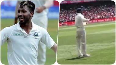 Hardik Pandya Dances to the Tunes of the Fans During Day 4, Sydney Test (Watch Video)