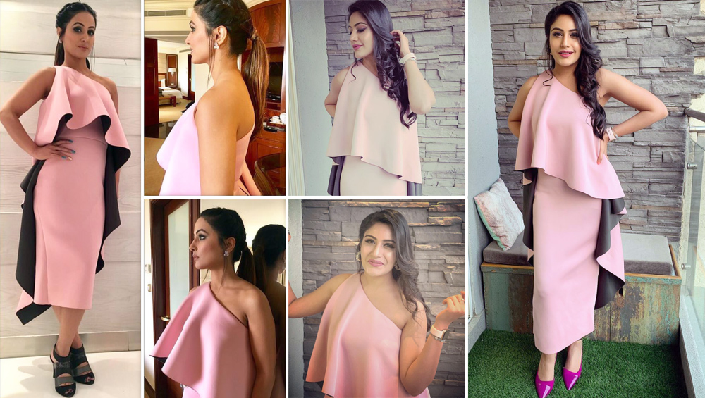 1000px x 565px - Surbhi Chandna Borrows Hina Khan's Pink One- Off Shoulder Outfit and We  Want You to Decide Who Wore it Better - Vote Now | ðŸ‘— LatestLY