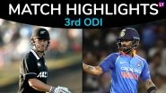 IND vs NZ 3rd ODI 2019 Stats Highlights: India Beat New Zealand by 7 Wickets, Seal Series 3-0