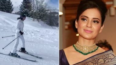 What Manikarnika Controversy? Unfazed Kangana Ranaut Goes Skiing in Swiss Alps Amid the Row (Watch Video)