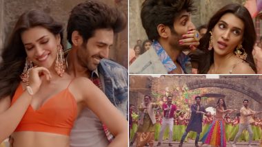 Luka Chuppi Song Poster Lagwa Do: Put on Your Dancing Shoes and Groove Away With Kriti Sanon and Kartik Aaryan - Watch Video