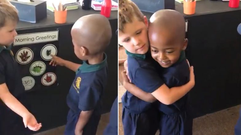 ‘Happy Greeter’ Kid Says ‘Good Morning’ To Friends in Ways That Make You Go Aww… (Watch Viral Video)