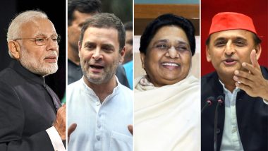 Lok Sabha Elections 2019 Opinion Poll: BJP Will Be Brought Down to 5 Seats in UP If BSP-SP Alliance Joins Hands With Congress, Says Mood Of The Nation Survey