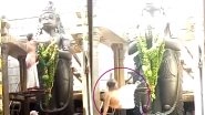 Video: Tamil Nadu Priest Falls to Death While Performing Rituals at a Temple in Namakkal; Incident Caught on Camera