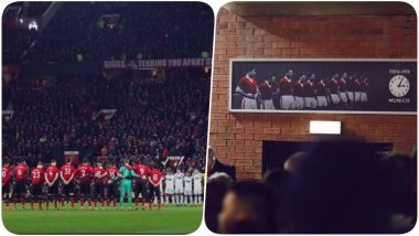 Manchester United Pays Tributes to Busby Babes & Cardiff Footballer Emiliano Sala Ahead of their Game Against Burnley in EPL 2018-19 (See Pics)