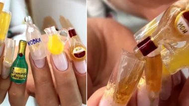 Liquor Nail Art: Party With This Boozy Manicure That Features Fully Functional Alcohol Bottles and Glasses