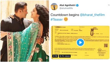 Bharat Teaser Out on January 26? Producer of Salman Khan and Katrina Kaif’s Eid Release Gives a Tantalising Hint! Watch Video