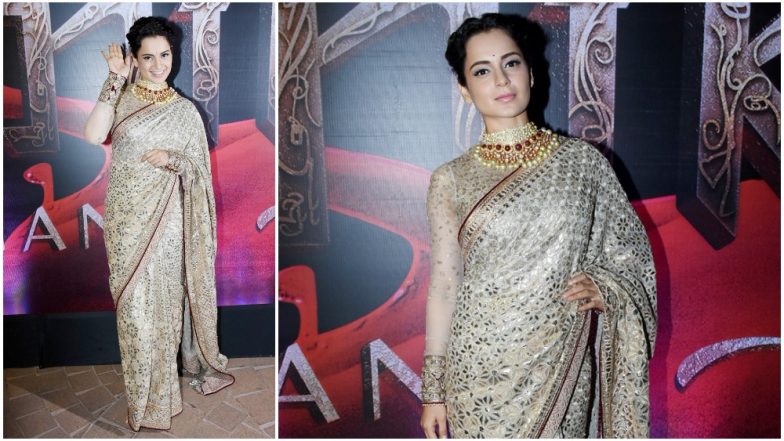 Kangana Ranaut's Recent Appearance at Manikarnika Music Launch Proves No One Can Nail a Saree As Well as Her - View Pics
