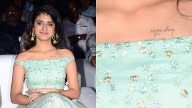 ‘Carpe Diem’: Priya Prakash Varrier Flaunts Her Tattoo in an Off-Shoulder Dress – View Pics