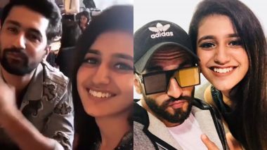 Wink Sensation Priya Prakash Varrier Chills with Takht Stars Ranveer Singh and Vicky Kaushal – Watch Video