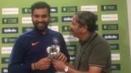 New Dad Rohit Sharma Gifted a Toy for Daughter Samaira By Indian Journalist; Hitman Elated with the Gesture (Watch Video)