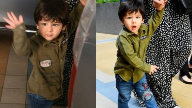 Taimur Ali Khan Greets Paparazzi with a 'Hi' Again and We are Going 'Haaye' – View Pics