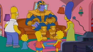 Avengers: Endgame - Thanos Makes His Way to the World of Simpsons and Yes, He Snaps His Fingers!