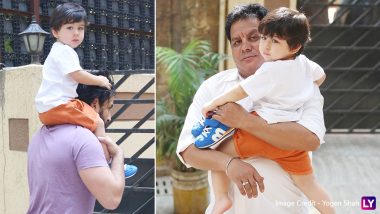 Taimur Ali Khan Is Having a Merry Time as He Gets a Ride on Dad Saif Ali Khan’s Shoulders - View Pics