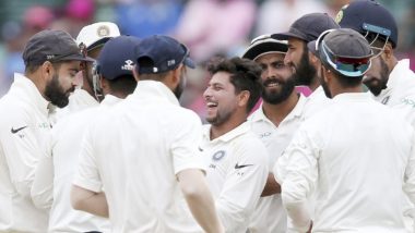 Kuldeep Yadav Snaps Maiden Fifer in Australia During Sydney Test; Shane Warne, Harbhajan Singh, Suresh Raina & Others Hail the Feat