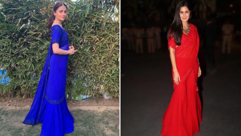 Alia Bhatt or Katrina Kaif - Who Nailed this Manish Malhotra Sharara Saree Better?
