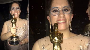 Oscars 2019: Guneet Monga Bags Best Documentary Short Subject for Period End of Sentence; Proudly Flaunts The Trophy - See Pic