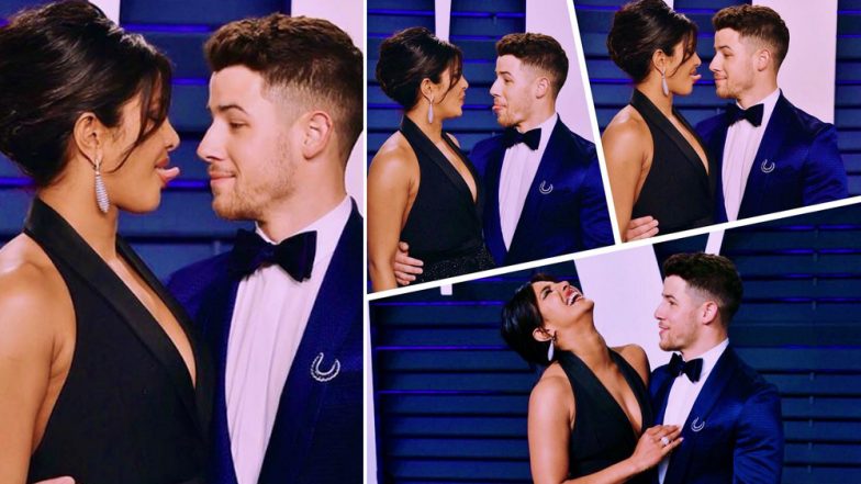 Vanity Fair Oscars After Party: From Fixing Her Husband's Hair to Sticking Their Tongues Out, Priyanka Chopra and Nick Jonas' PDA Steals the Show - See Pics!