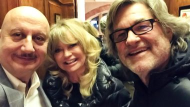 Anupam Kher Meets Hollywood Actors Kurt Russell and Goldie Hawn, Calls Them 'Hollywood's Golden Couple'