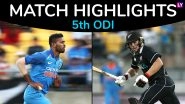 IND vs NZ 5th ODI 2019 Stats Highlights: India beat New Zealand by 35 runs to win series 4-1