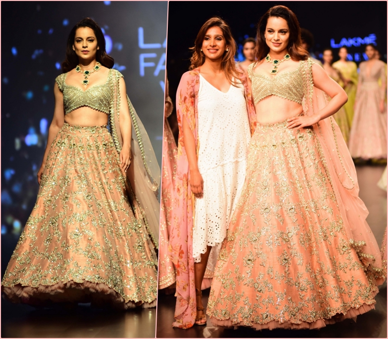 Lfw 2019 Kangana Ranaut Dolls Up In Feminine And Elegant Lehenga