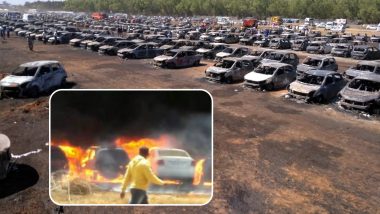 Aero India Show 2019: Fire Breaks Out in Parking Lot of Bengaluru's Yelahanka Air Force Station, Over 300 Vehicles Gutted