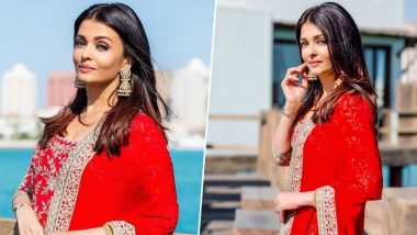 Aishwarya Rai Bachchan Is A Beauty In Red! Actress’ Desi Avatar Will Make Your Jaw Drop (View Pics)