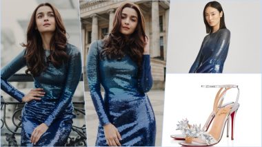 Alia Bhatt Wears $6300 Ralph Lauren Sequined Dress and Louboutin Okydok Worth $2095 for Gully Boy Movie Promotions in Berlin (See Pics)