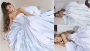 Grammy Awards 2019: Ariana Grande Has Her Red Carpet Moment at Home as She Poses in Gorgeous Blue Zac Posen Gown (View Pics and Video)