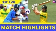 India vs Australia, 1st T20I 2019 Stats Highlights: Australia Beat India by 3 Wickets